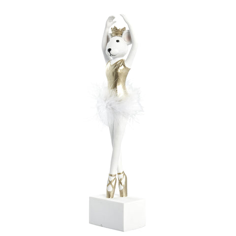 Salinna Ballerina Mouse H32.5 cm. white