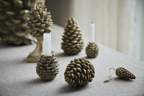 Serafina candlestick light gold 8 cm.