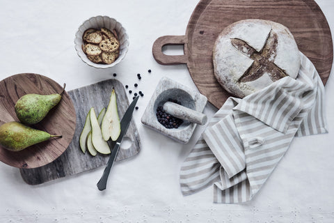 Elina chopping board 30x20 cm. dark linen