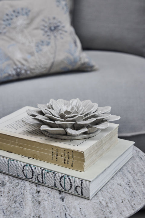 Floria  wall decoration H3.8 cm. grey