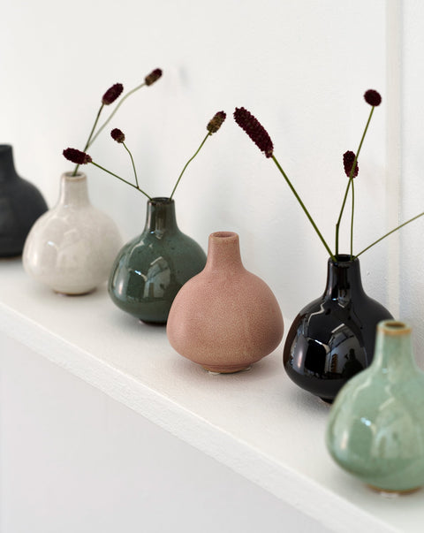 Helene vase sage green ceramics H9 cm