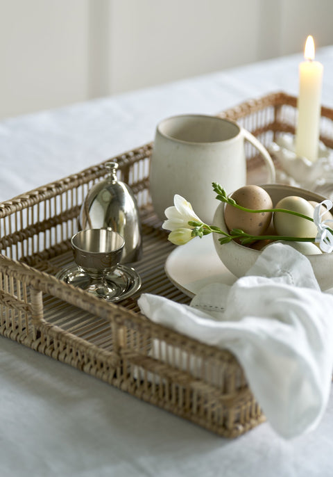 Sigrid egg cup silver brass H10 cm