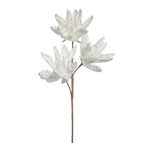 Happia foam flowers white H17 cm