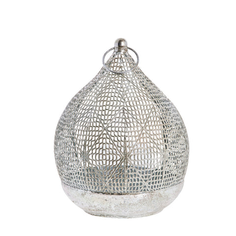 Missia lantern H28 cm. silver