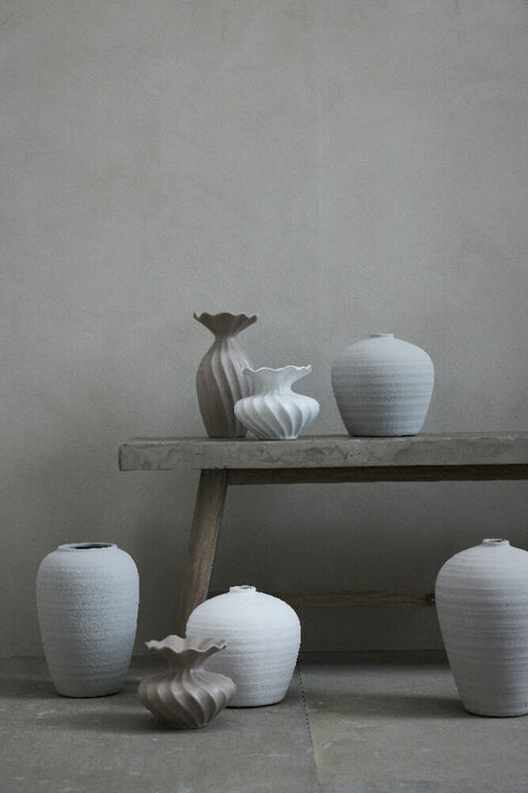 Catia vase H27 cm. silver grey