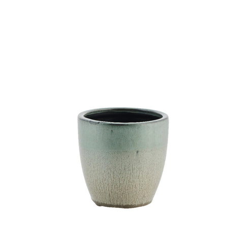 Milenne flower pot H13 cm. iceberg green