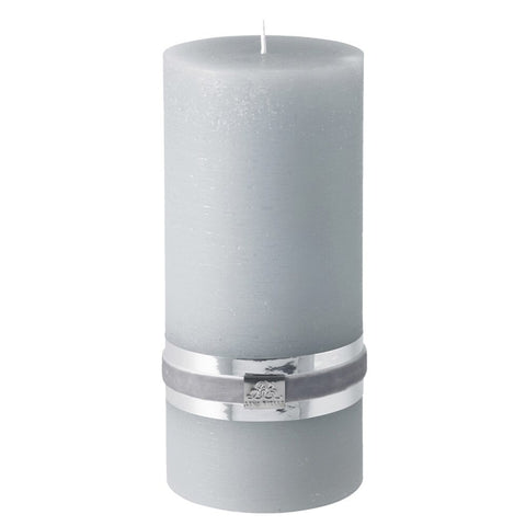 Rustic pillar candle giant  H20 cm. light grey