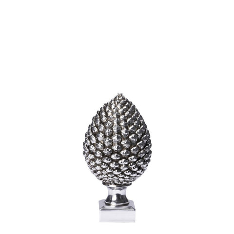 Serafina pine cone H31.5 cm. antique silver