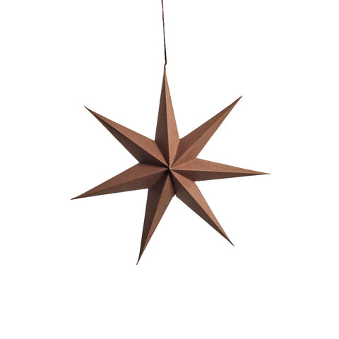 Pappia paper star H30 cm. brown