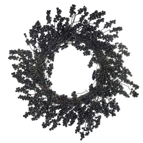 Berrie wreath H11 cm. black