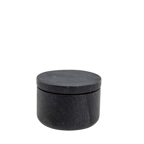 Ellia jar 7.5x11 cm. black marble