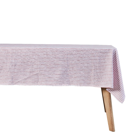 Olivia tablecloth 220x140 cm. red/white striped