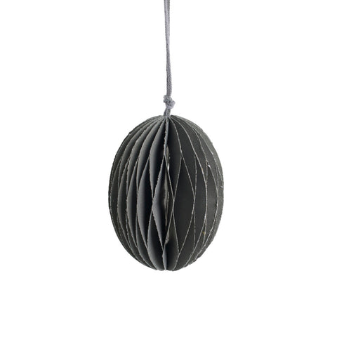 Parillia Paper Ornament Easter egg H8 cm. grey