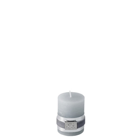 Rustic pillar candle small H6 cm. light grey