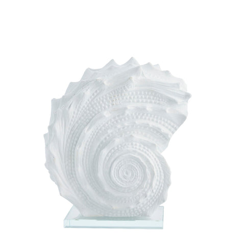 Shella decoration H27.5 cm. white