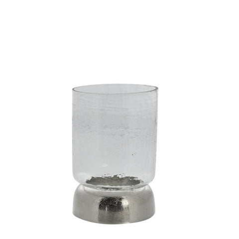 Sandia candlestick Ø14X20.7 cm, Silver/Clear