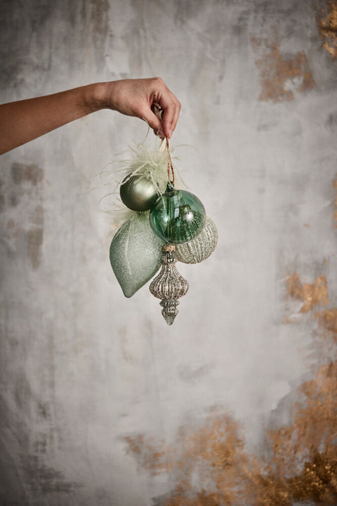 Norille bauble H9 cm. dusty green