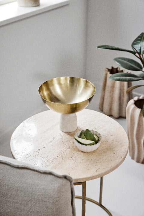 Ellivia bowl 15.5x19 cm. light gold