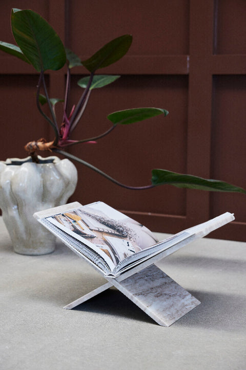 Elivinne magazine holder dark linen marble