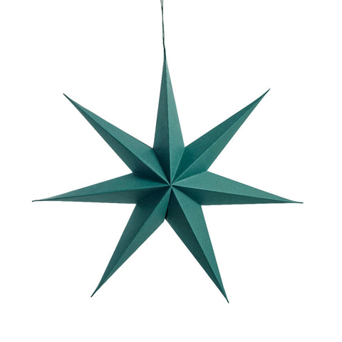 Pappia paper star H40 cm. dark green