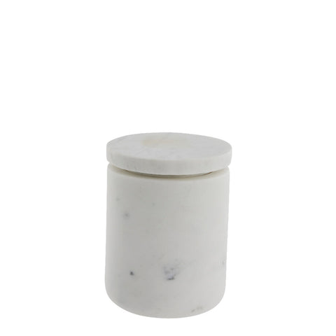 Ellia jar 11.5x9 cm. white marble