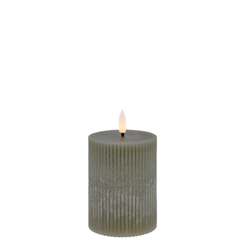 Lillia  LED candle  H10 cm. sage green