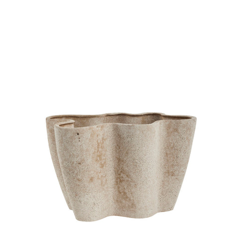 Valina flower pot H21cm. linen stoneware