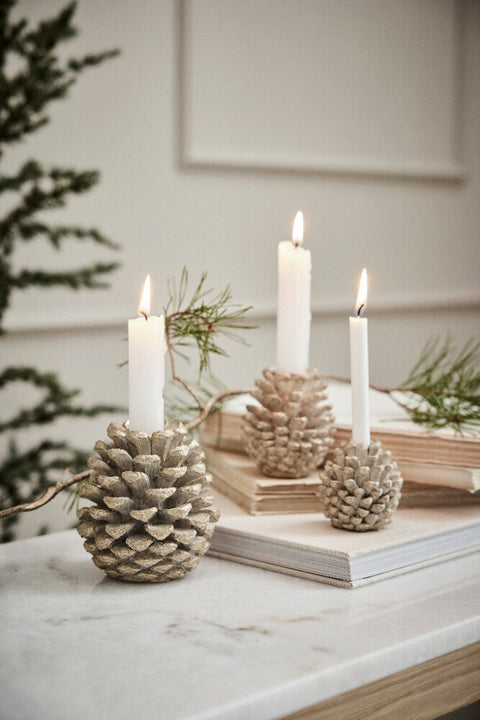 Serafina candlestick light gold 8 cm.