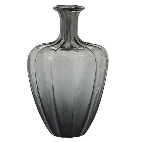 Miyanne vase H34.5 cm. smoked grey