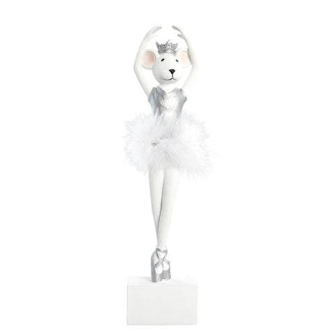 Salinna Ballerina Mouse H32.5 cm. white