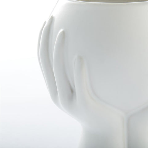 Haniya flower pot H13.5 cm. white