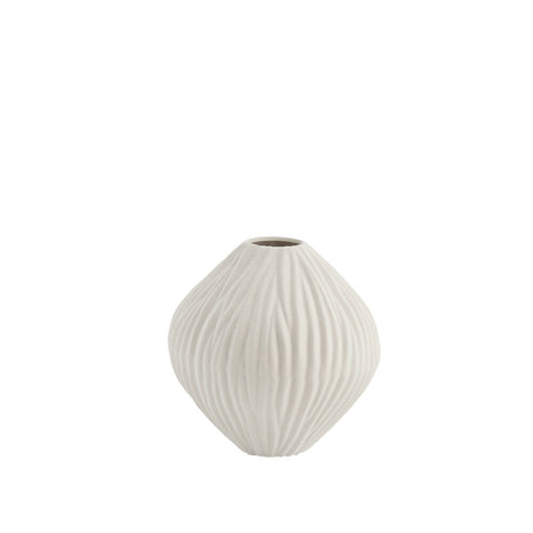 Esmia vase H21 cm. off white