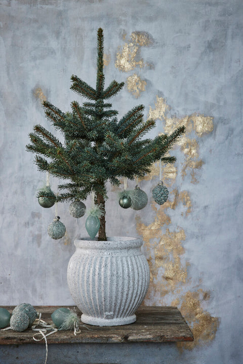 Noria bauble H9 cm. dusty green