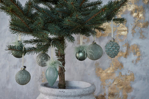 Norille bauble H11 cm. dusty green