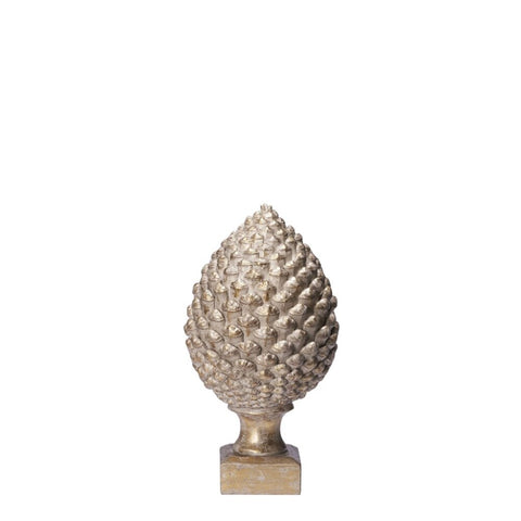Serafina pine cone H31.5 cm. antique light gold