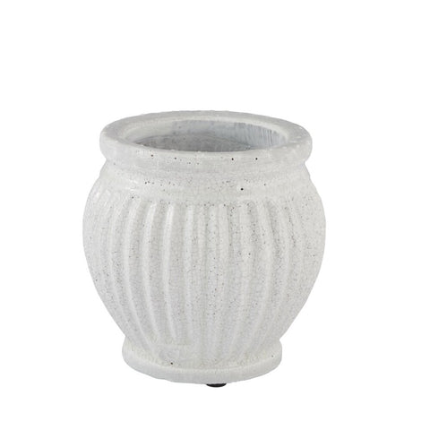 Catinia flower pot H16 cm. white