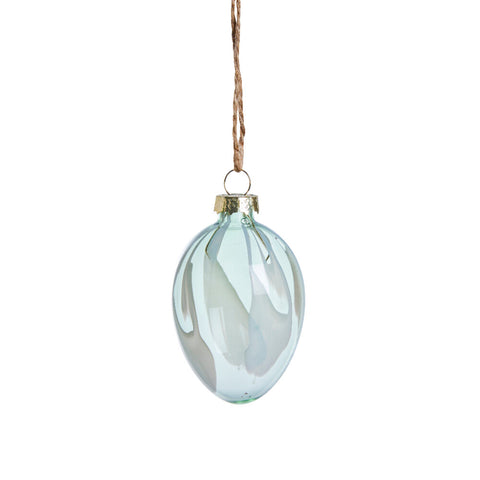 Feven ornament glass 7 cm dusty green