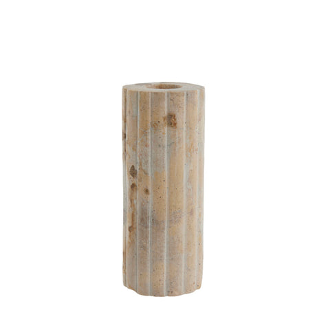 Eliana candlestick 12.5x4.5 cm. linen marble