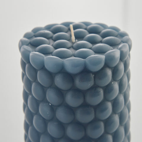 Dotsie pillar candle H20 cm. blue