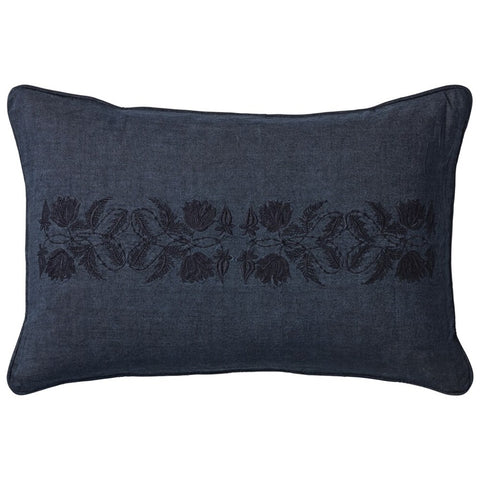 Hallie cushion indigo blue 60x40 cm.