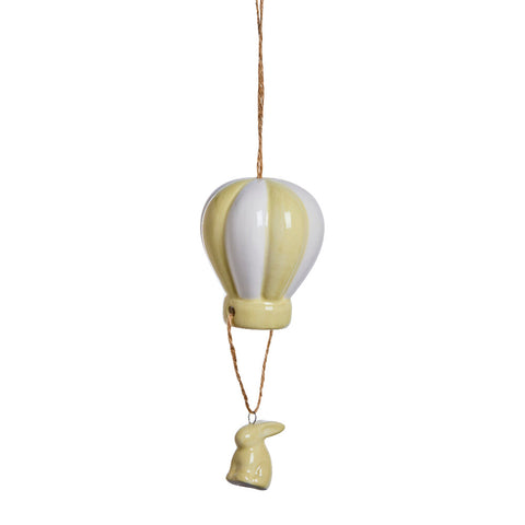 Deifilia air ballon/bunny ornament ceramics yellow