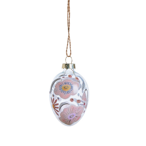 Feanne glass ornament 7 cm rose dust