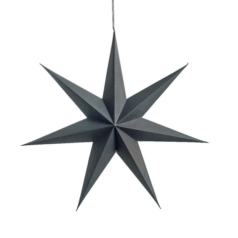 Pappia paper star H40 cm. dark grey