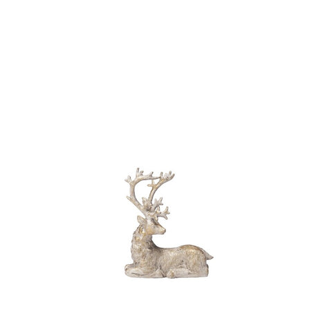 Serafina deer H10 cm. antique light gold