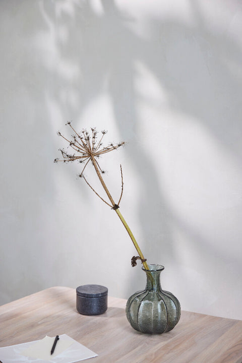 Miyanne vase H21 cm. smoked grey