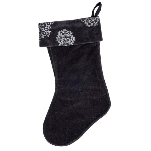 Stassia christmas stocking H38 cm. dark grey