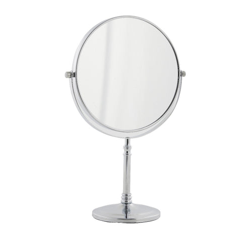 Liva cosmetic mirror silver iron/glass H35 cm