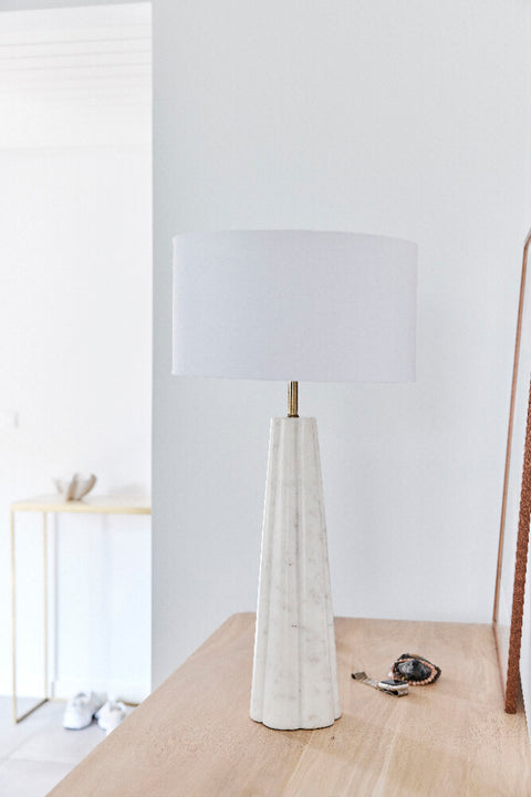 Sophie table lamp H66cm. white marble