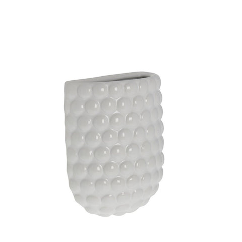 Dotsie wall pot H20 cm. white