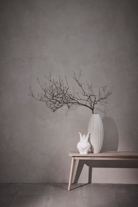 Esme vase H51 cm. off white